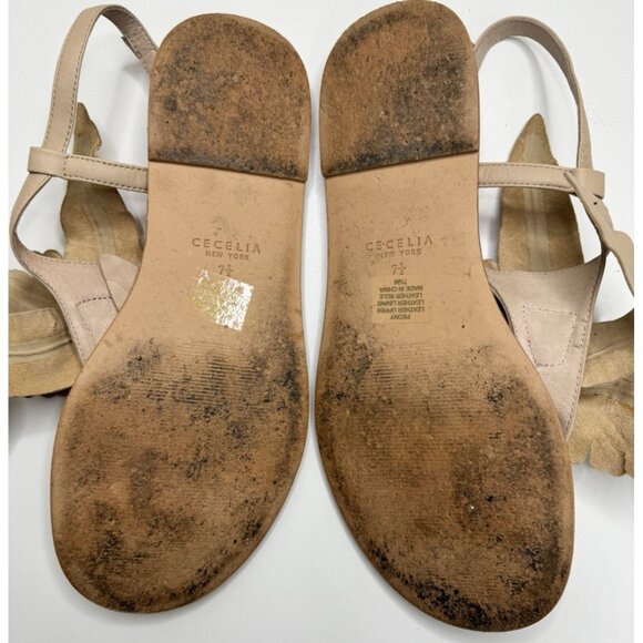 Cecelia Women's Peony Tan Leaf Sandals Size 7.5 - Picture 13 of 13